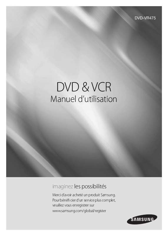 Mode d'emploi SAMSUNG DVD-VR475