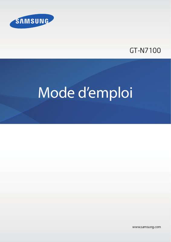 Mode d'emploi SAMSUNG GALAXY NOTE II GT-N7100