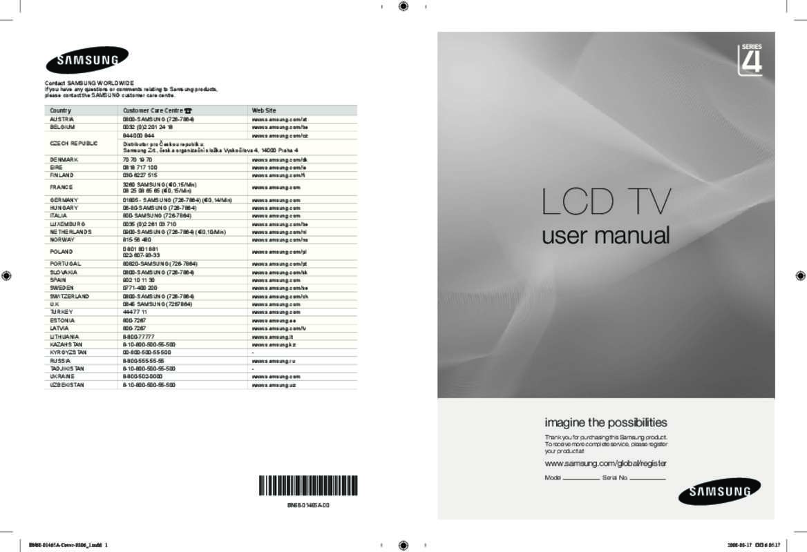 Notice SAMSUNG LE32A430T1 tv Trouver une solution à un problème