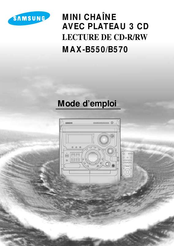 Mode d'emploi SAMSUNG MAX-B550
