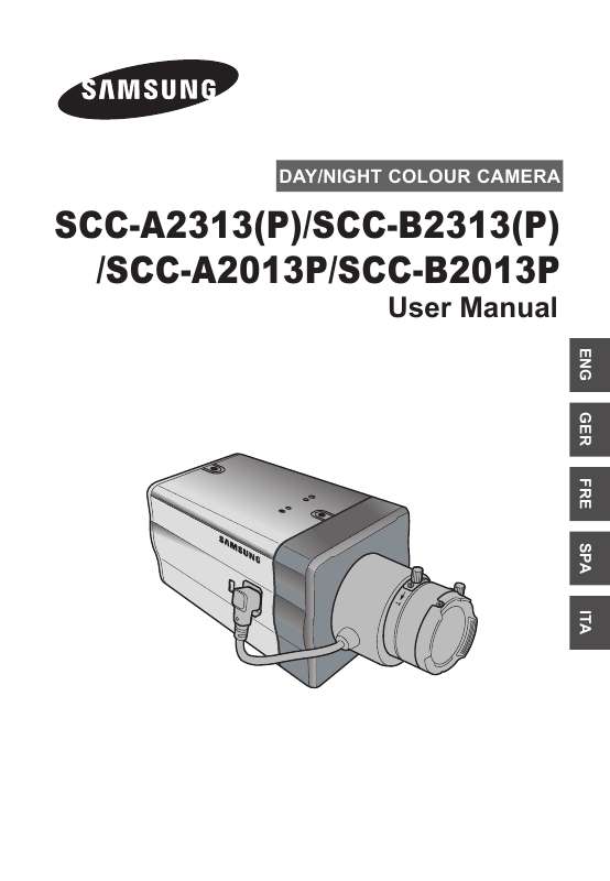 Mode d'emploi SAMSUNG SCC-B2313P