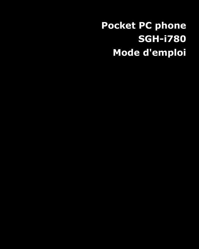 Mode d'emploi SAMSUNG SGH-I780