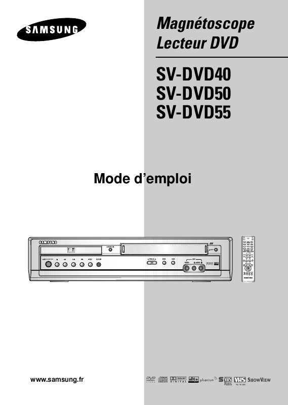 Empresario realimentación Todavía Notice SAMSUNG SV-DVD40 - autres Trouver une solution à un problème SAMSUNG  SV-DVD40 mode d'emploi SAMSUNG SV-DVD40 Français