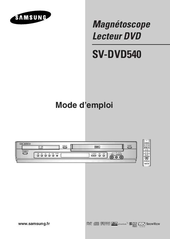 Mode d'emploi SAMSUNG SV-DVD540