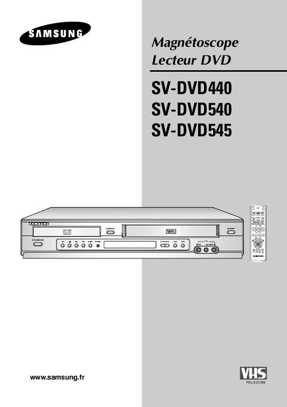 Mode d'emploi SAMSUNG SV-DVD540A