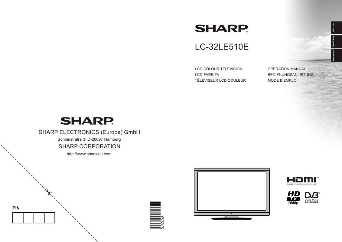 Mode d'emploi SHARP LC-32LE510E