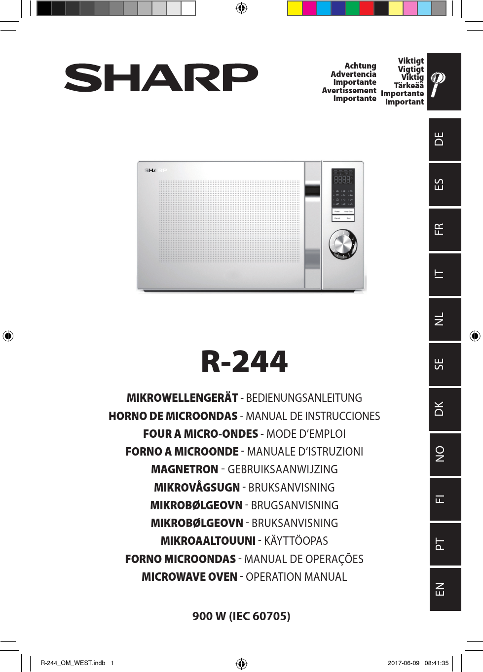 Notice four microonde SHARP R244SLM Trouver une solution à un — free download