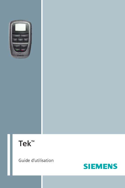 Mode d'emploi SIEMENS TEK