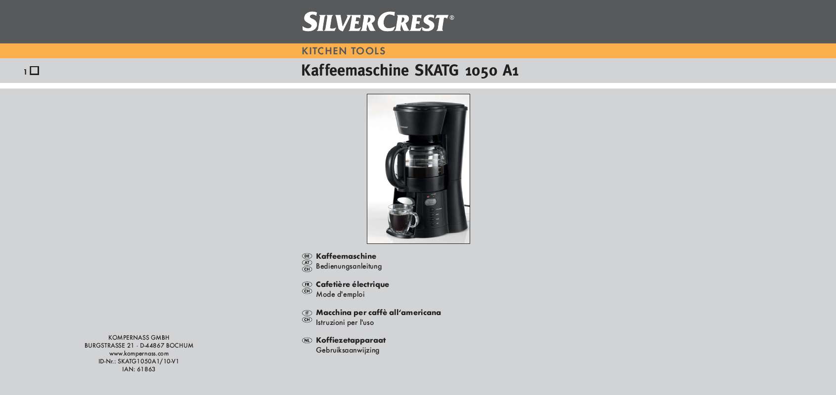 Machine A Cafe Silvercrest Mode D Emploi