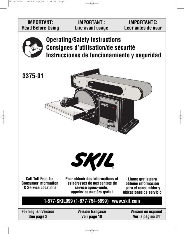 Notice SKIL 337501 Trouver une solution à un problème SKIL 337501 mode d'emploi SKIL 337501