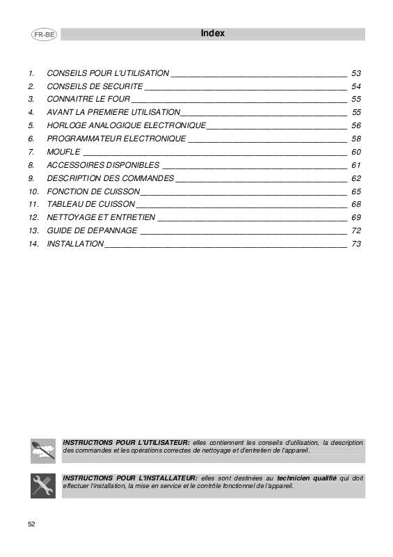 Mode d'emploi SMEG DO10PSS-5
