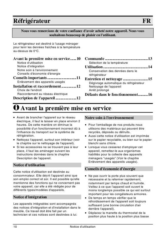 Mode d'emploi SMEG FL1022P