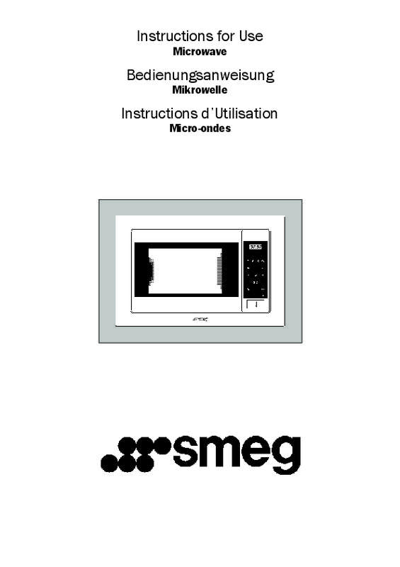 Mode d'emploi SMEG FME120 & FME 120