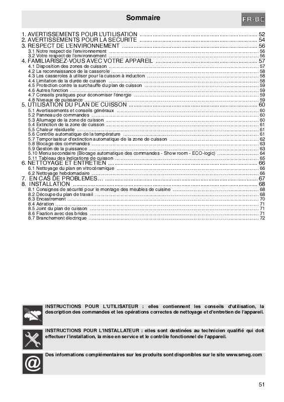Mode d'emploi SMEG SB73