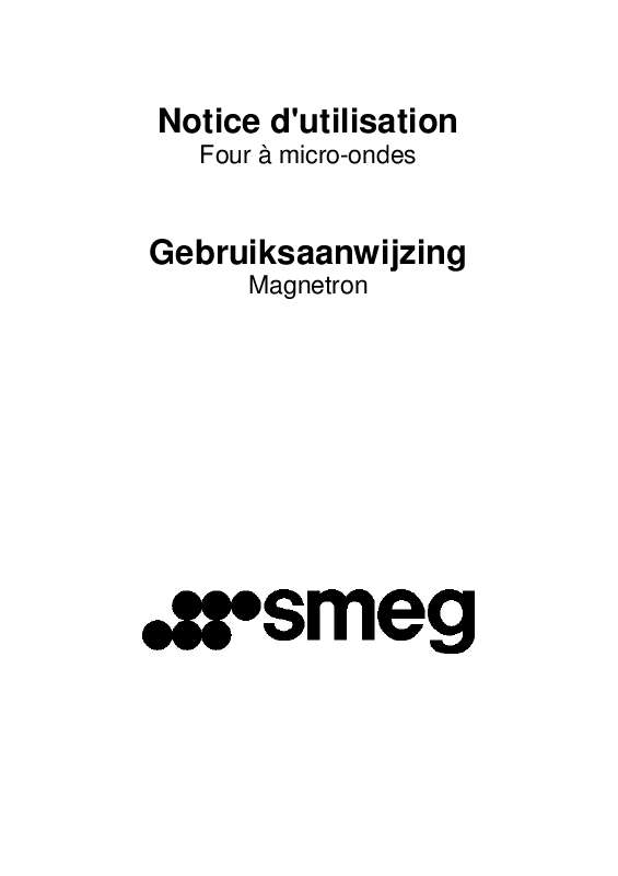 Mode d'emploi SMEG SC845MP