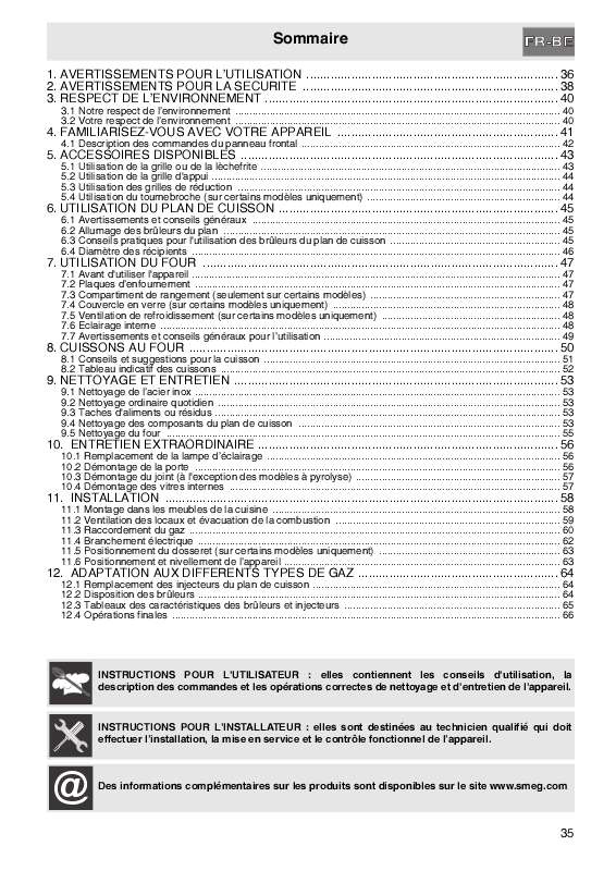 Mode d'emploi SMEG SCD 60 EMX8