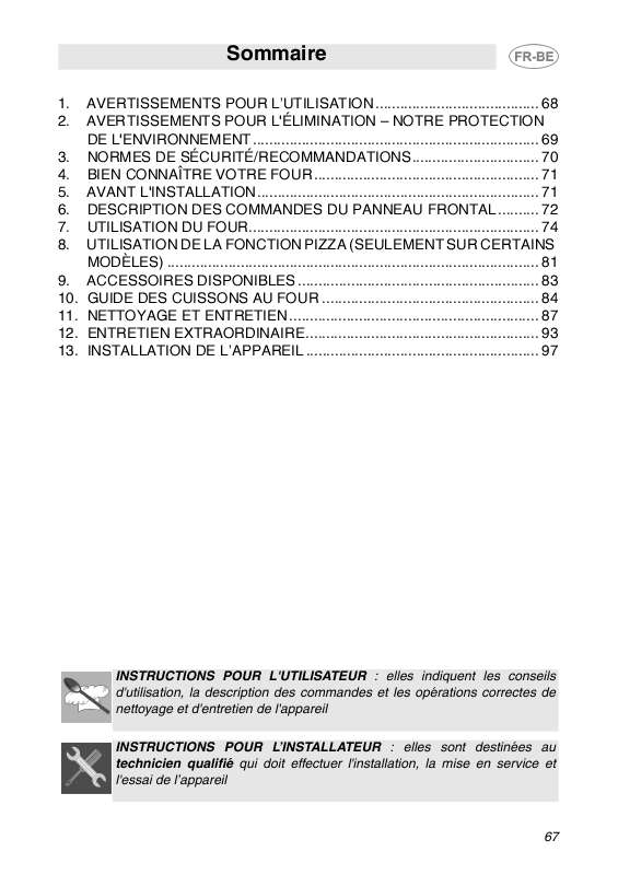 Mode d'emploi SMEG SCP111SG