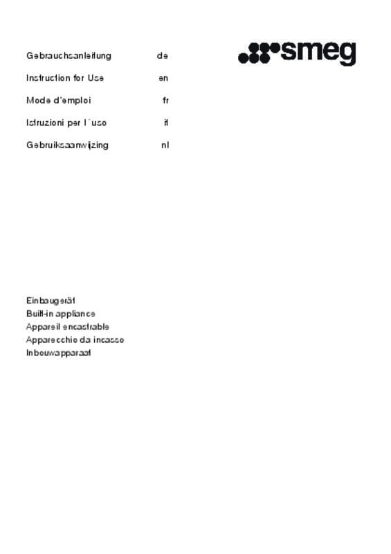 Mode d'emploi SMEG SID210C