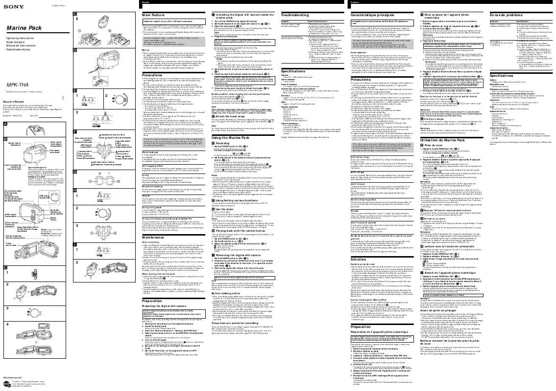 Mode d'emploi SONY MPK-THA