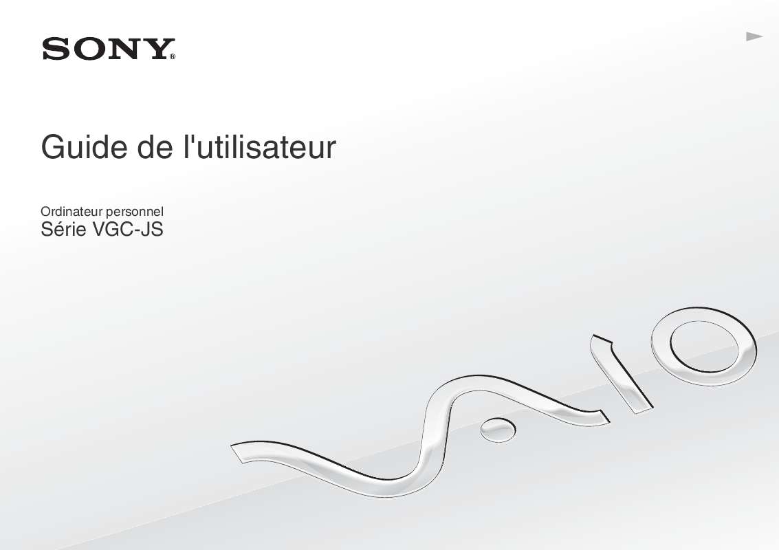 Mode d'emploi SONY VAIO VGC-JS4EF/S