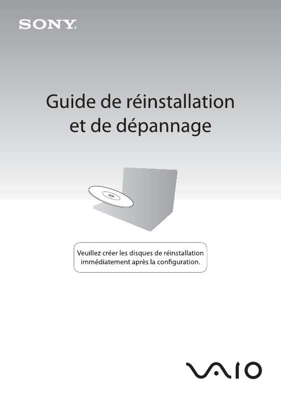 Mode d'emploi SONY VAIO VPC-W12M1E/W