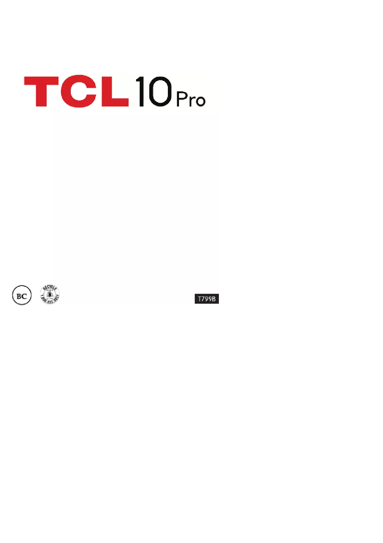 Mode d'emploi TCL DIGITAL TECHNOLOGY 10 PRO