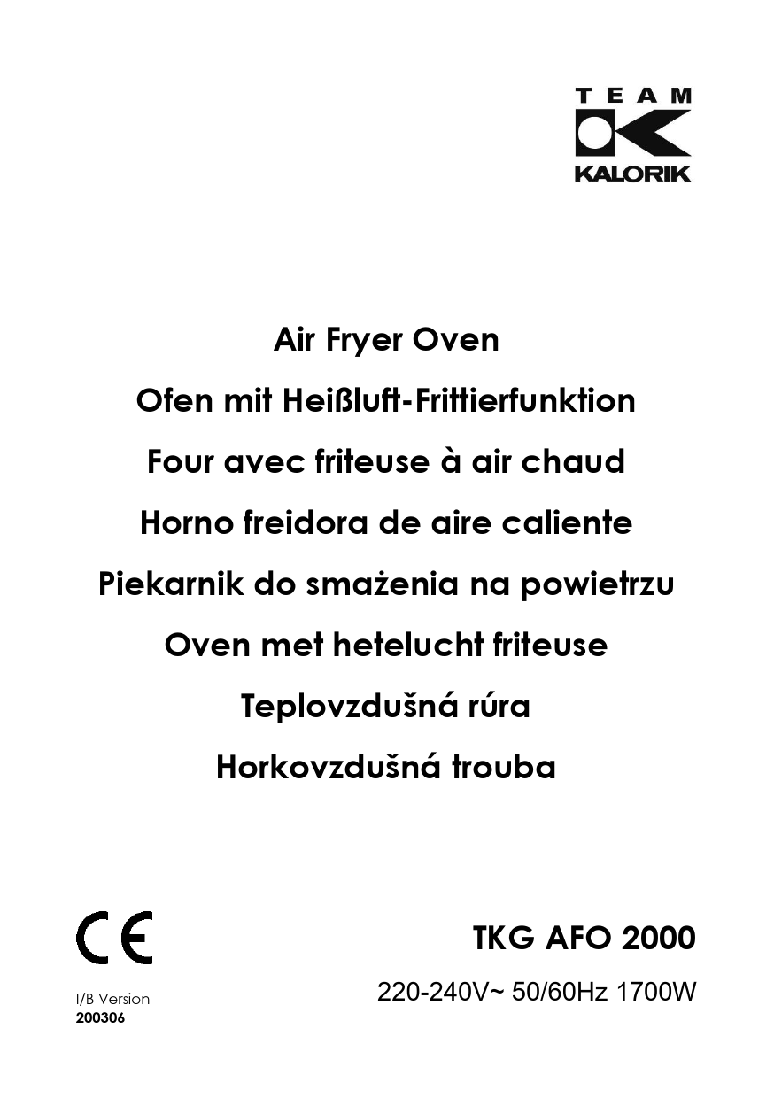 Notice four TEAM KALORIK TKG AFO 2000 Trouver une solution à un