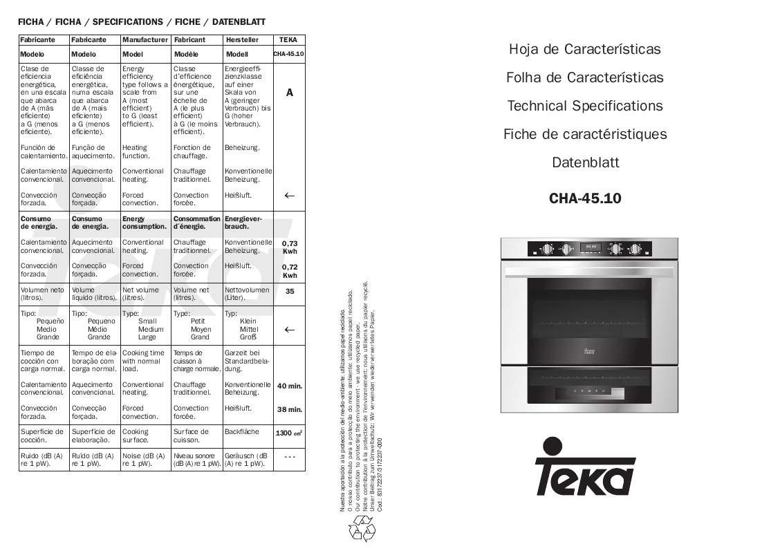 Mode d'emploi TEKA CHA-45.15
