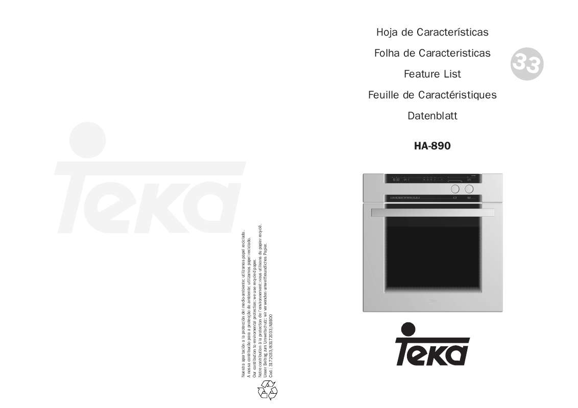 Mode d'emploi TEKA HA-890