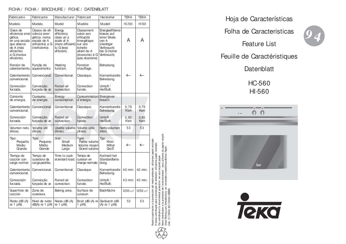 Mode d'emploi TEKA HI-560