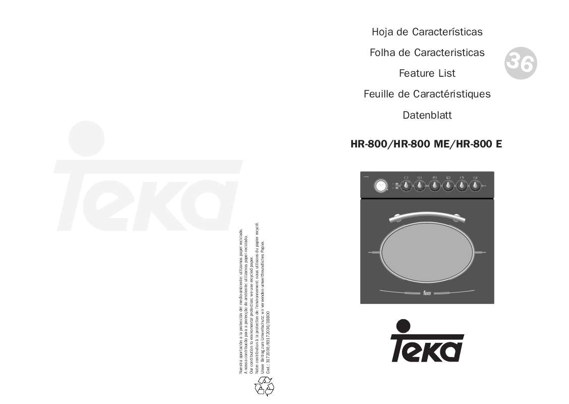 Mode d'emploi TEKA HR-800 ME