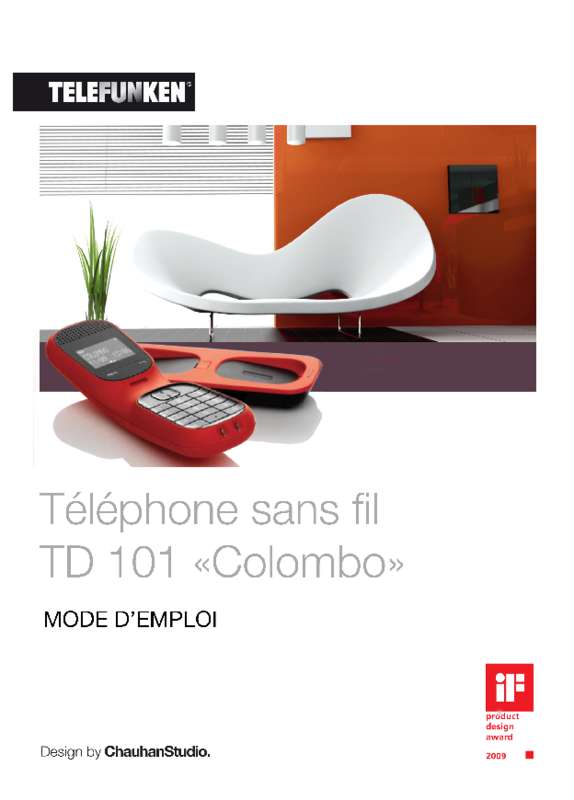 Mode d'emploi TELEFUNKEN COLOMBO TD101