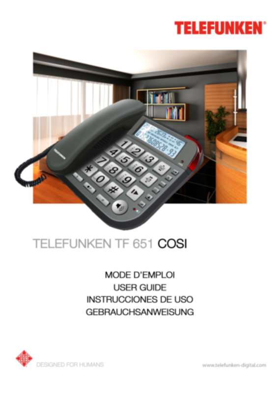 Mode d'emploi TELEFUNKEN COSI TF651