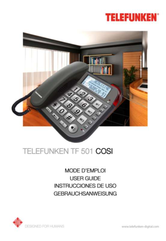 Mode d'emploi TELEFUNKEN TF 501 COSI