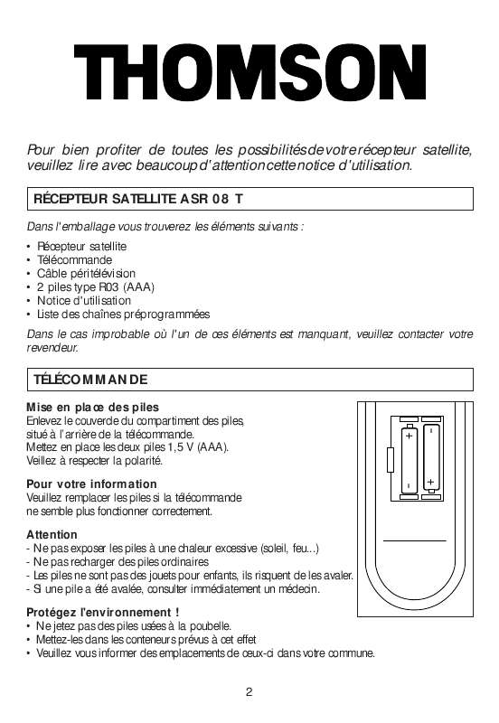 Notice thomson thfp06733r