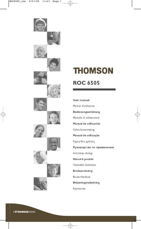 Mode d'emploi THOMSON ROC 6505