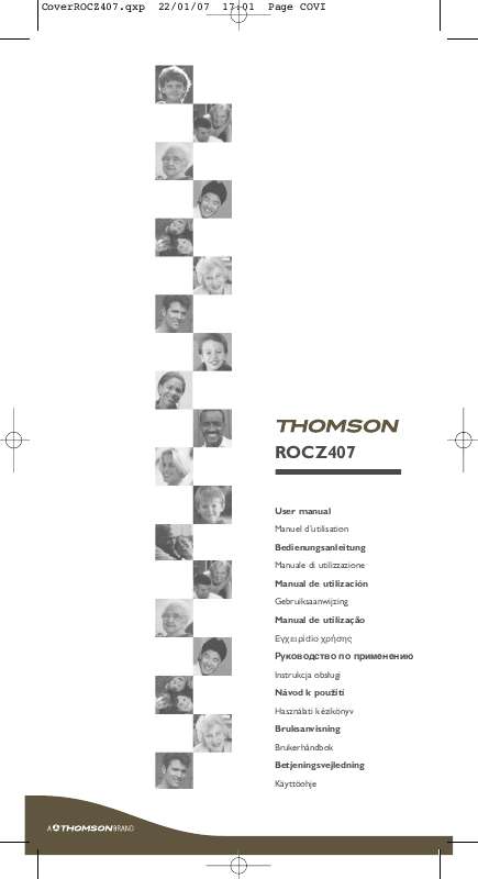 Mode d'emploi THOMSON ROCZ407