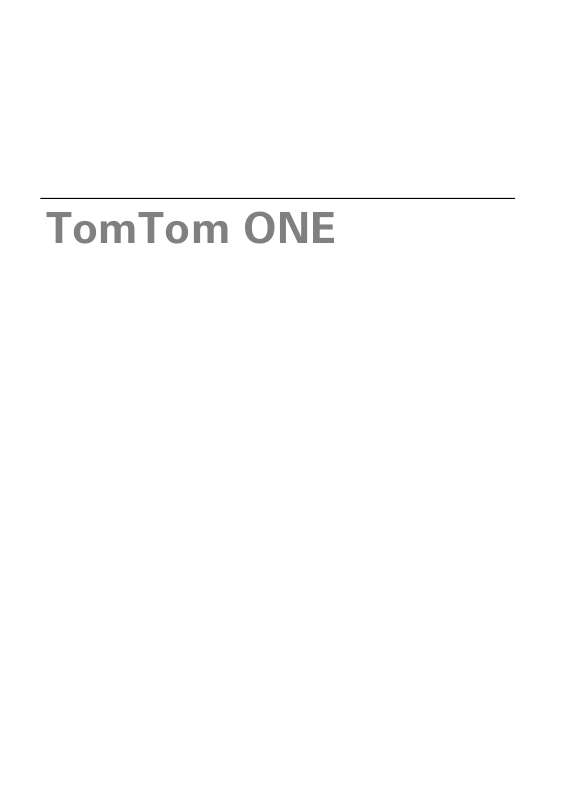 Mode d'emploi TOMTOM ONE 30 SERIES