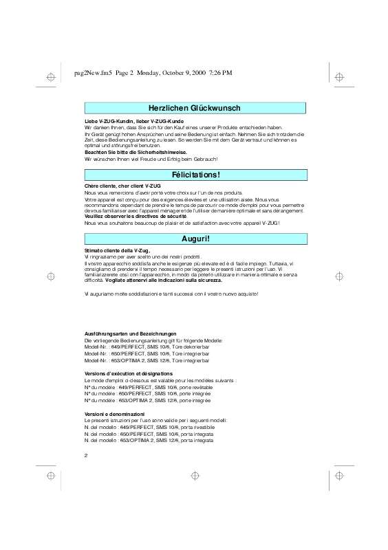 Mode d'emploi WHIRLPOOL 649.01.02