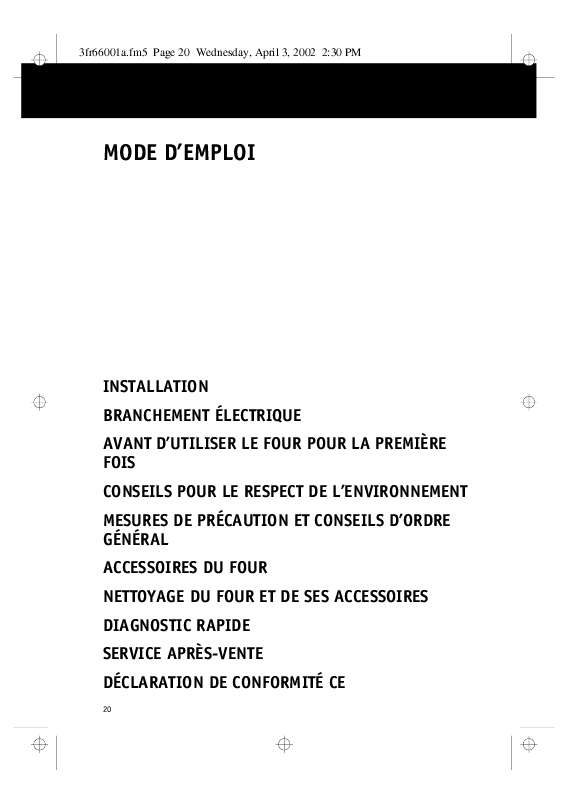 Mode d'emploi WHIRLPOOL ACM 344 WH