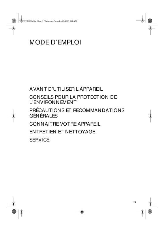 Mode d'emploi WHIRLPOOL AFB 824/A