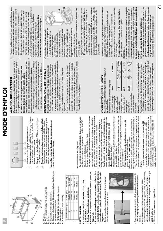 Mode d'emploi WHIRLPOOL AFG 039-A/H