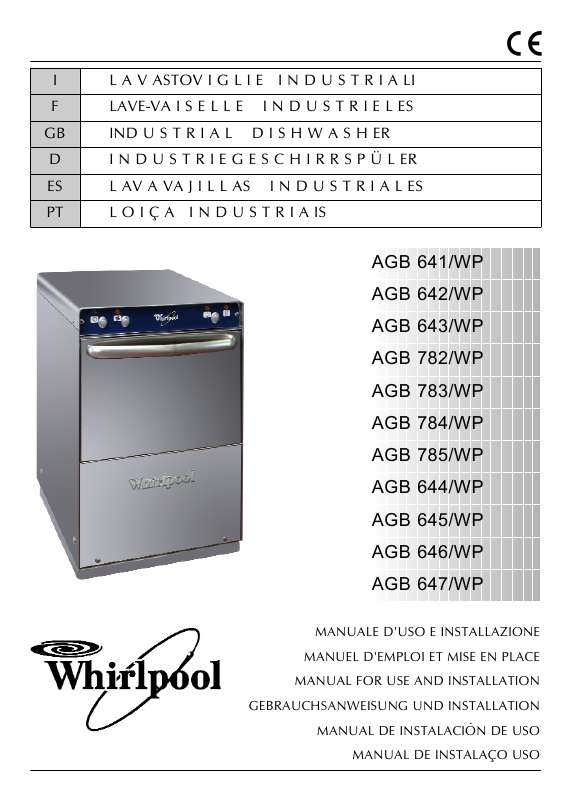 Mode d'emploi WHIRLPOOL AGB 645/WP