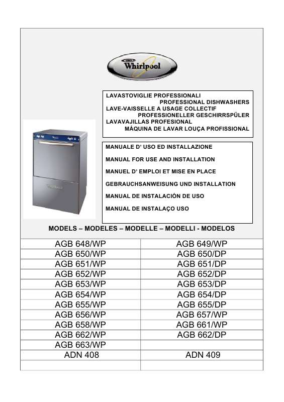 Mode d'emploi WHIRLPOOL AGB 649/WP