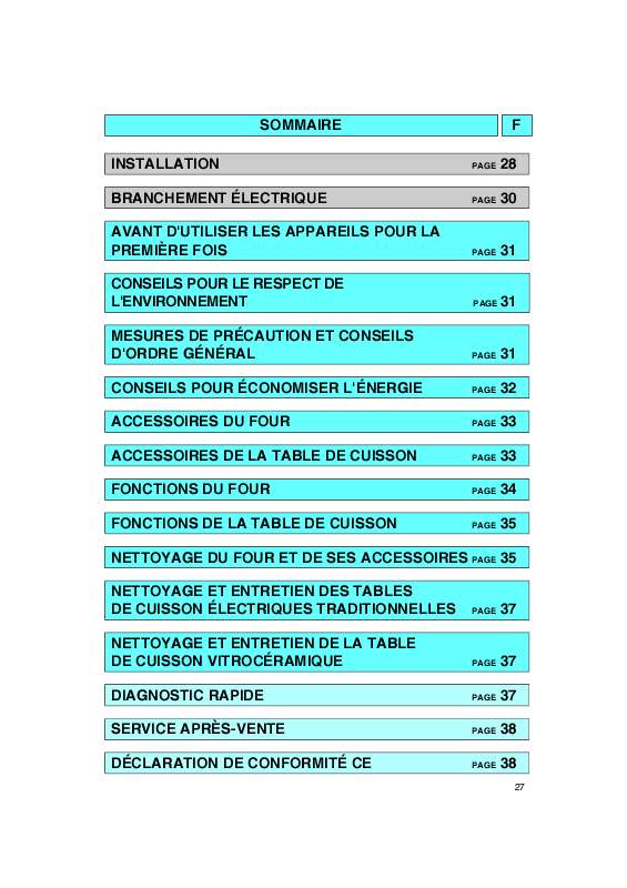 Mode d'emploi WHIRLPOOL AKF 803 WH