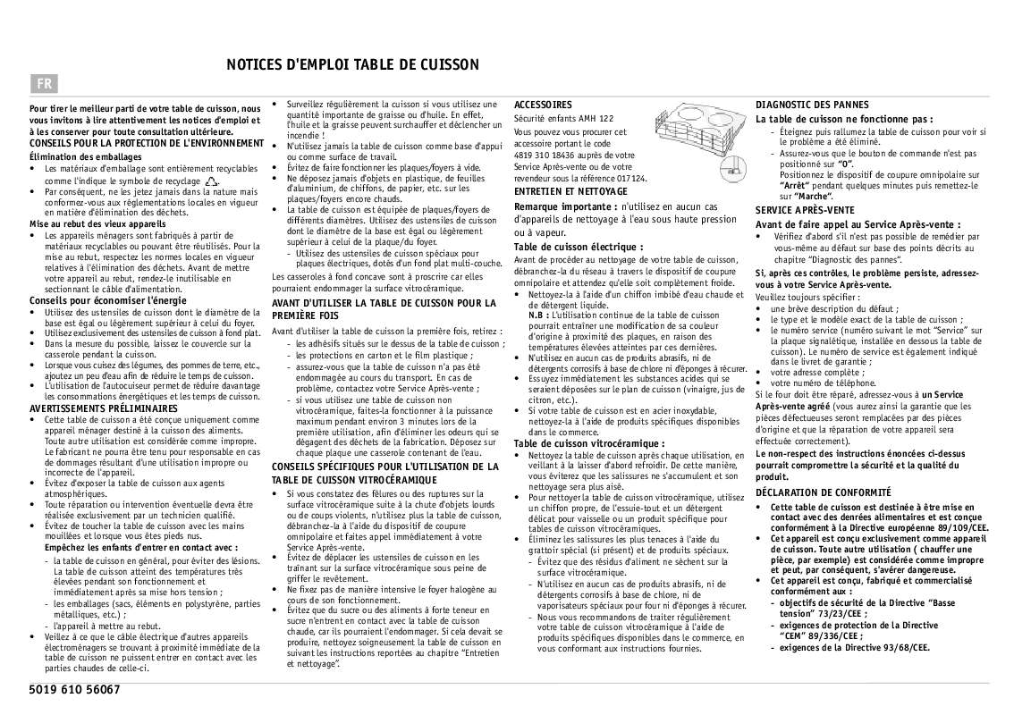 Mode d'emploi WHIRLPOOL AKP 158/WH