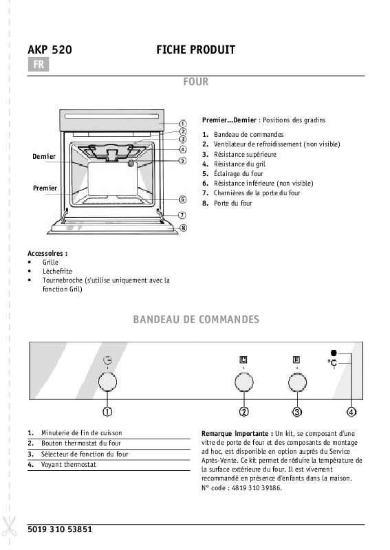 Notice Four WHIRLPOOL AKP 520 NB Trouver Une Solution à Un Problème ...