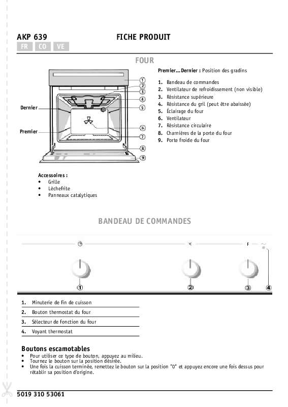 Notice Four WHIRLPOOL AKP 639 NB Trouver Une Solution à Un Problème ...