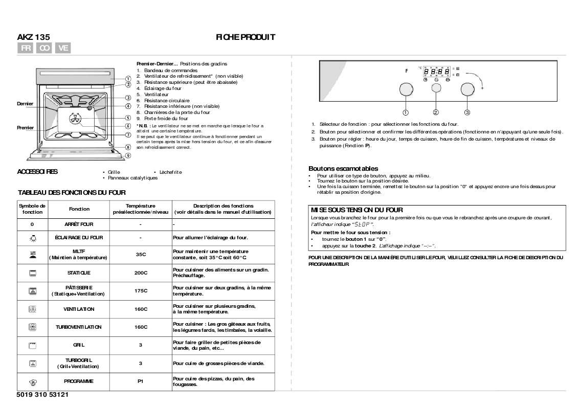 Notice Four WHIRLPOOL AKZ 135 IX Trouver Une Solution à Un Problème ...