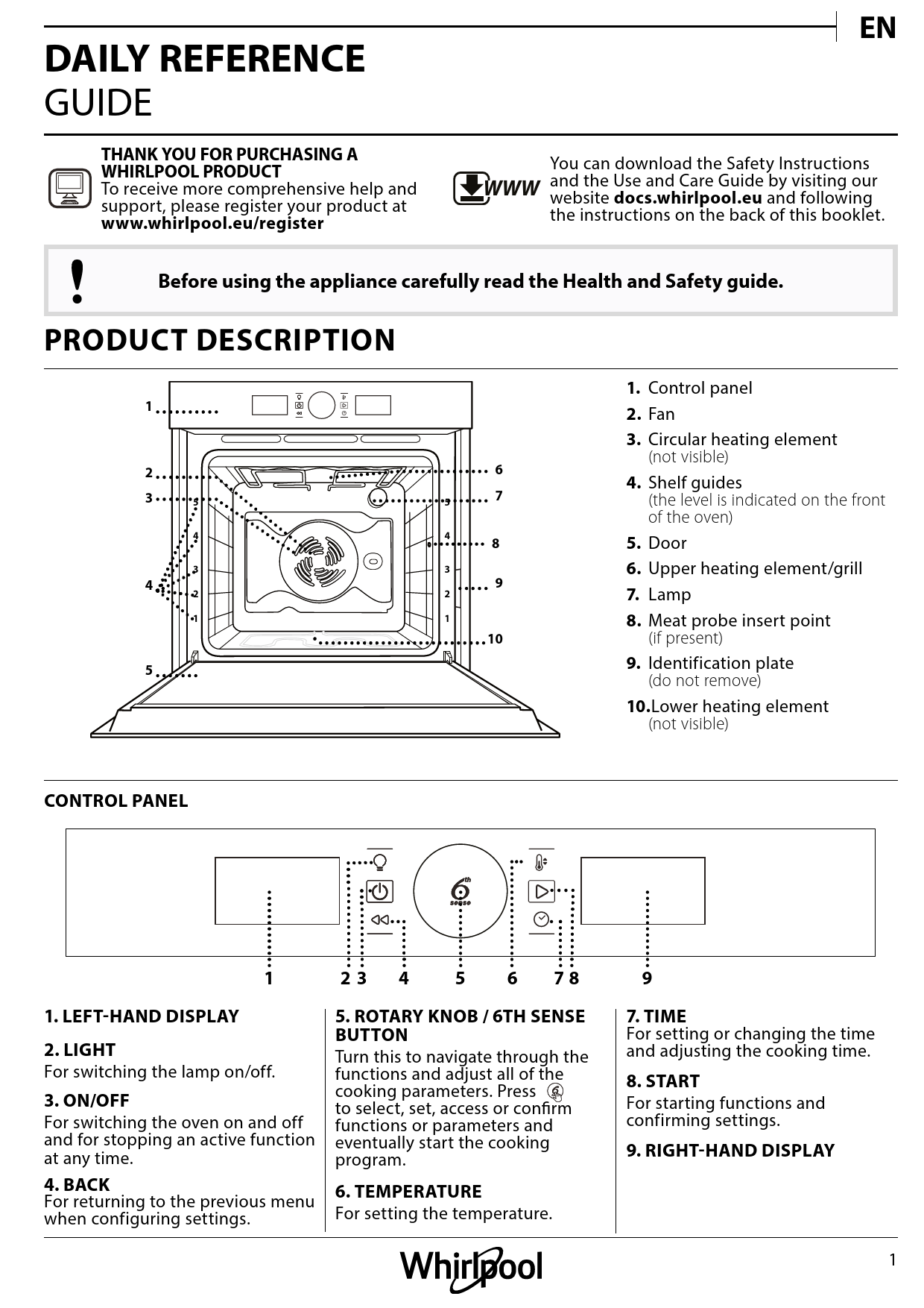 Notice four WHIRLPOOL AKZ 96240/IX Trouver une solution à un problème — free download